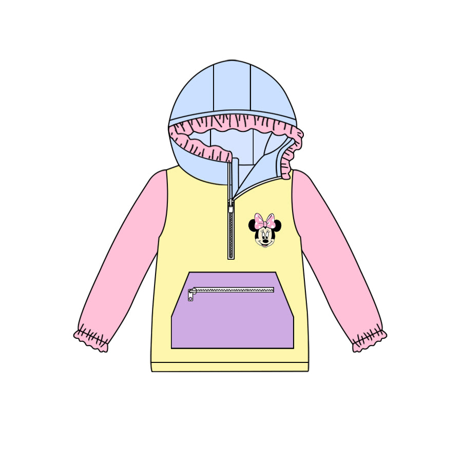 GT0637 preorder mouse zipper hoodie girl hoodie shirt top 202406