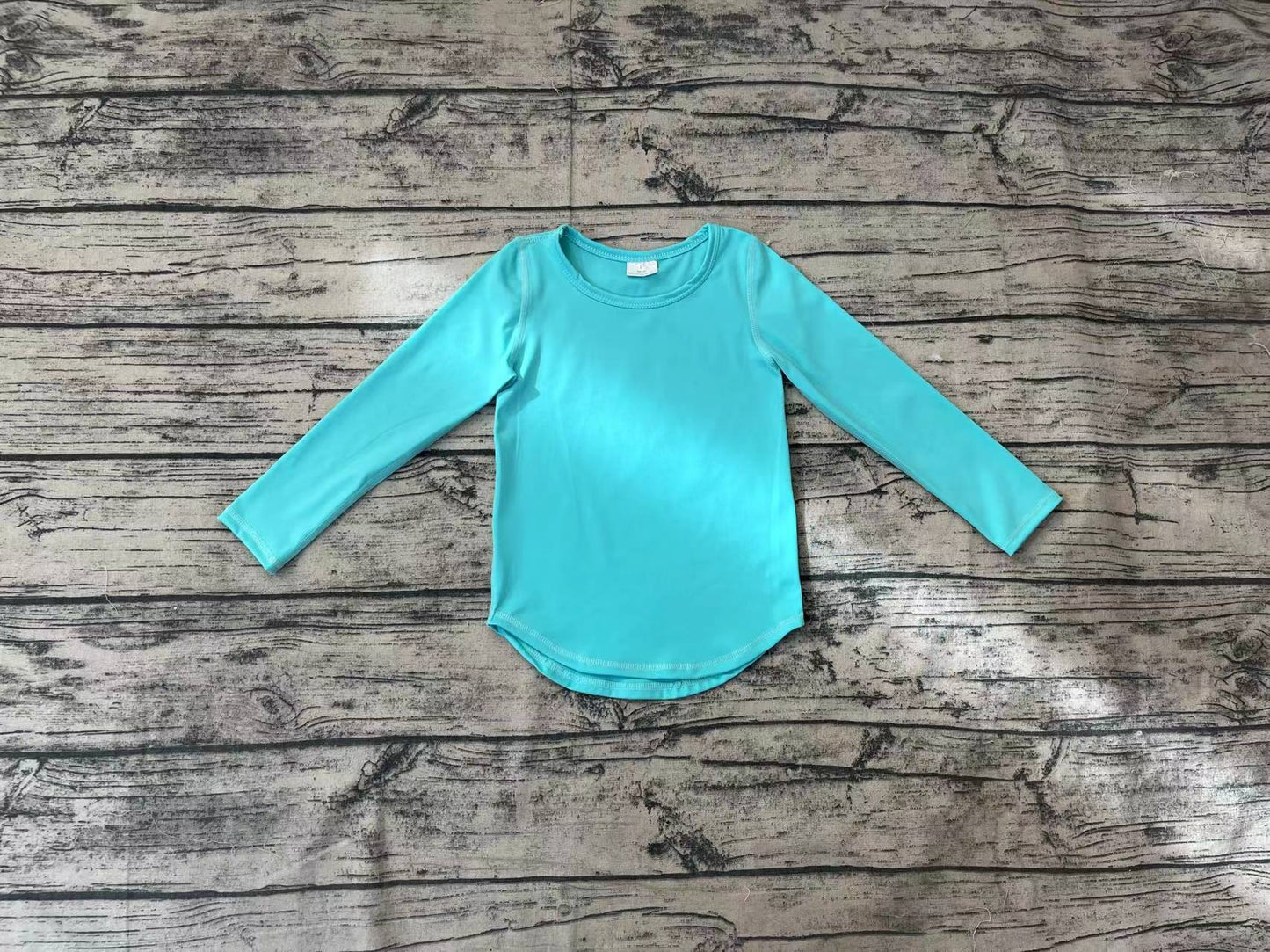 GT0644 yoga blue solid cotton girl shirts top 202409 RTS