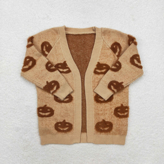 GT0651 Halloween brown V-neck cardigan sweater 202408 RTS