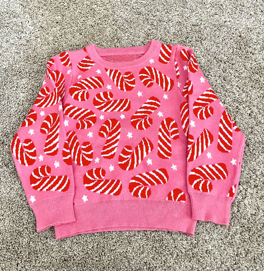 Christmas cane pink sweater GT0665 preorder girl shirts top 202407