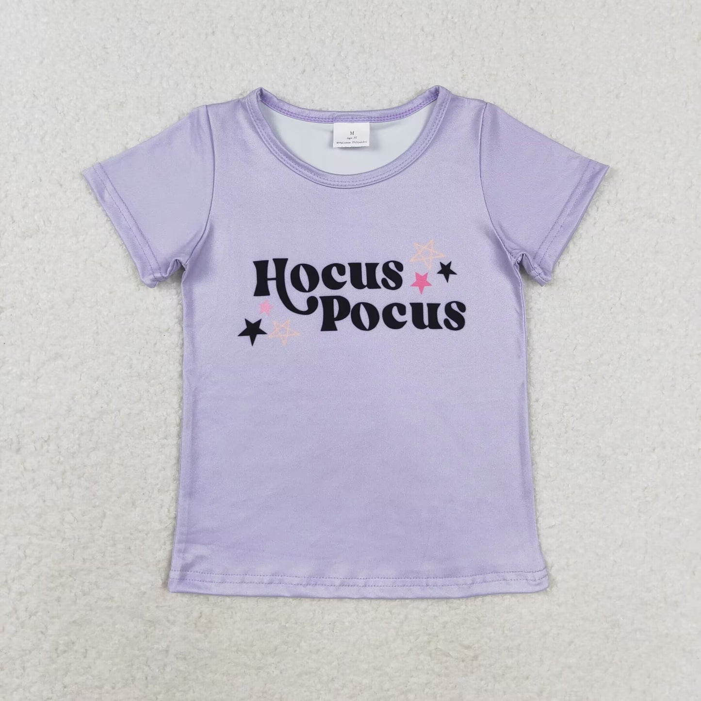 Halloween purple hocus GT0667  girl shirts top 202408 RTS