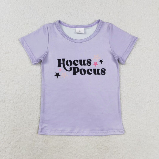 Halloween purple hocus GT0667  girl shirts top 202408 RTS