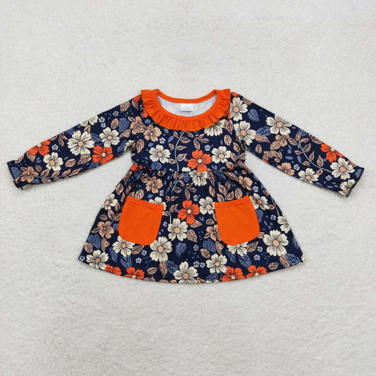 orange flower GT0691 girl shirts top 202407 RTS