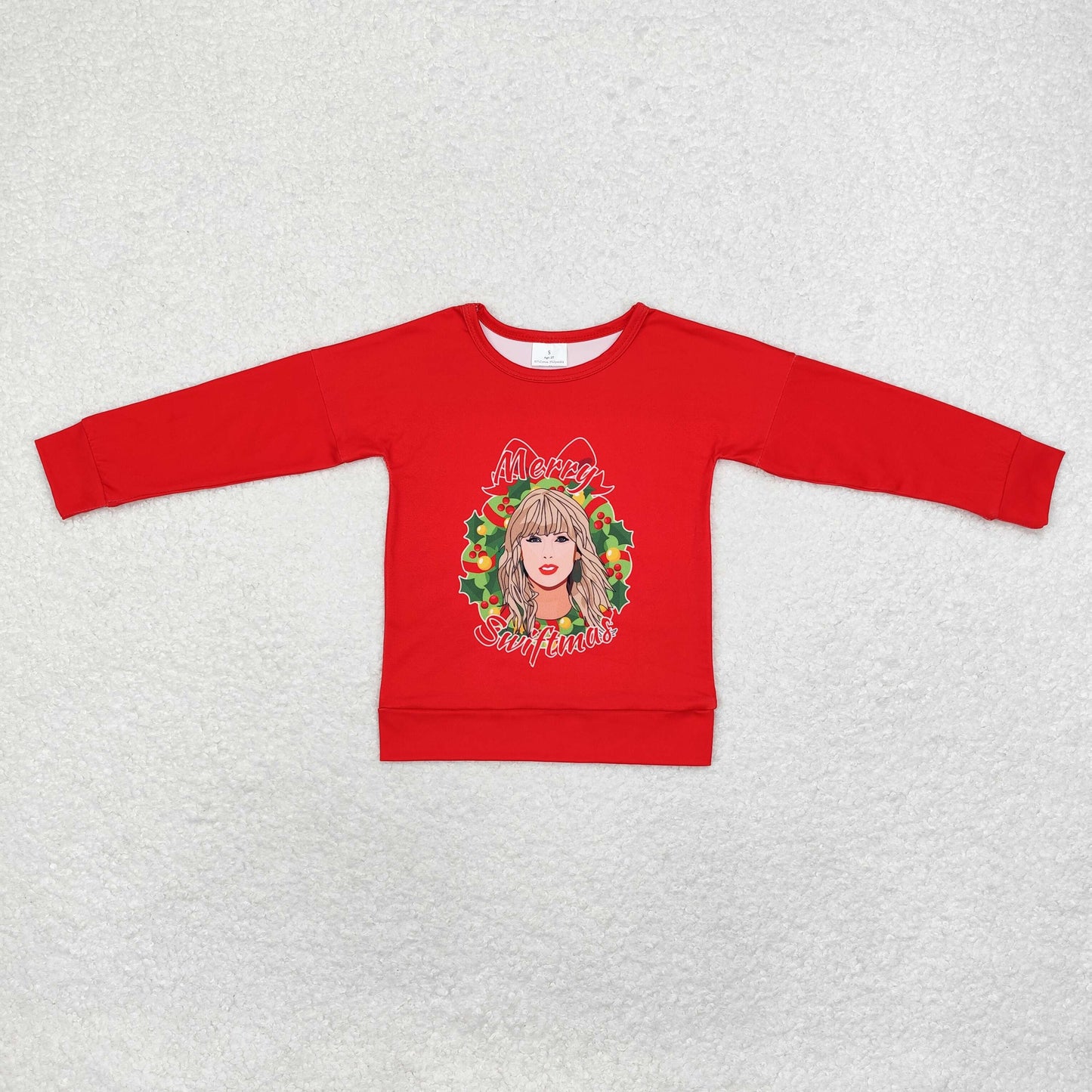 GT0703  Christmas TS Taylor swift long sleeve girl top tee  202408 RTS