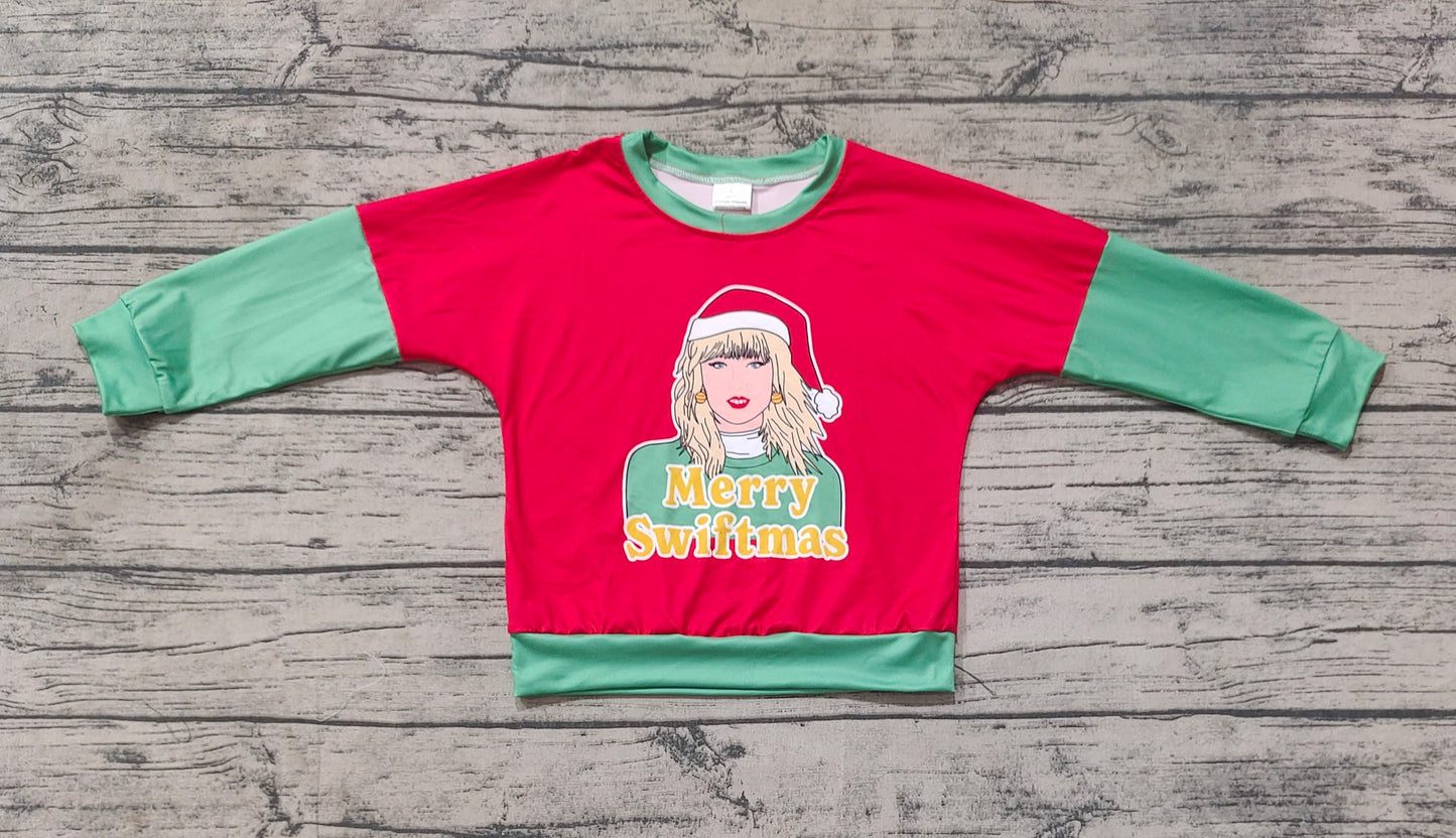 GT0704 Christmas TS Taylor swift long sleeve girl top tee  202410 RTS