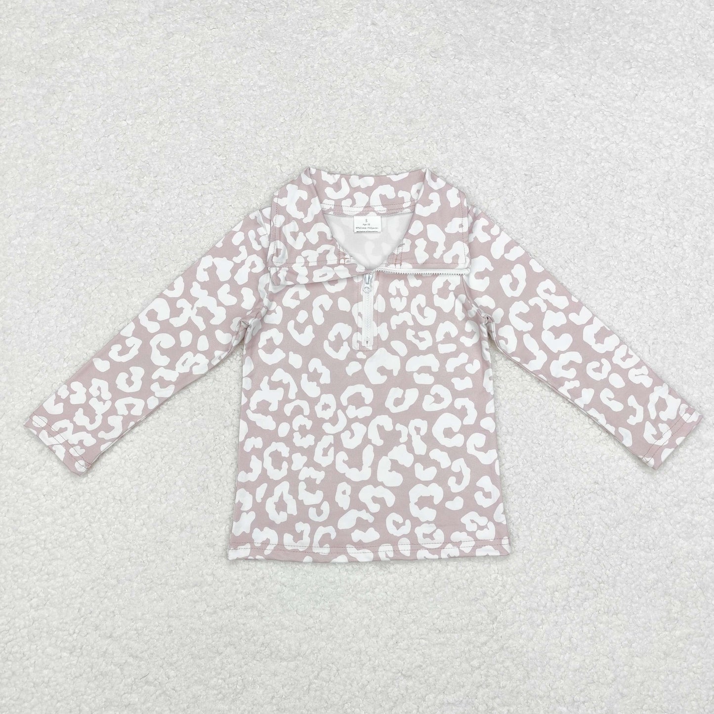 GT0720 leopard long sleeve girl top tee  202409 RTS