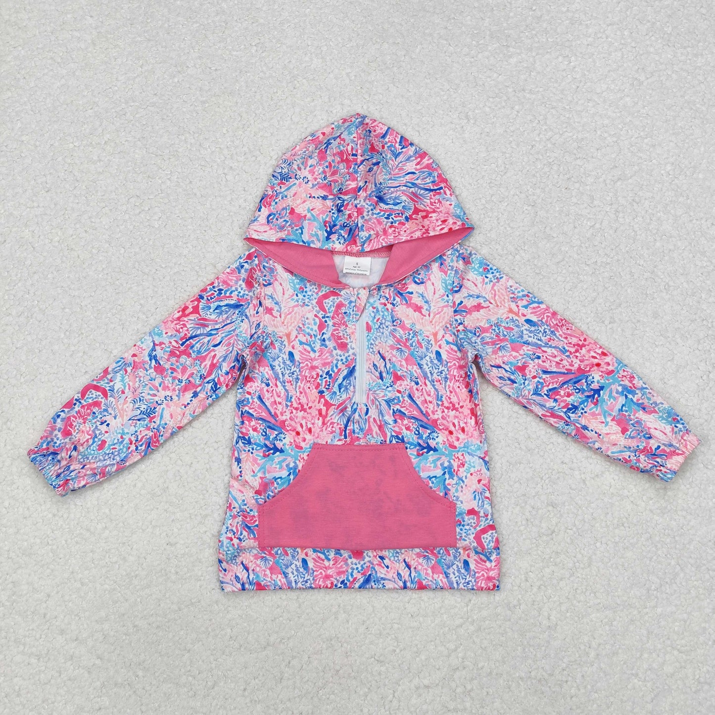 flower GT0745 long sleeve girl hoodie top coat pullover  202410 RTS