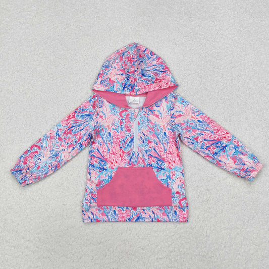 flower GT0745 long sleeve girl hoodie top coat pullover  202410 RTS