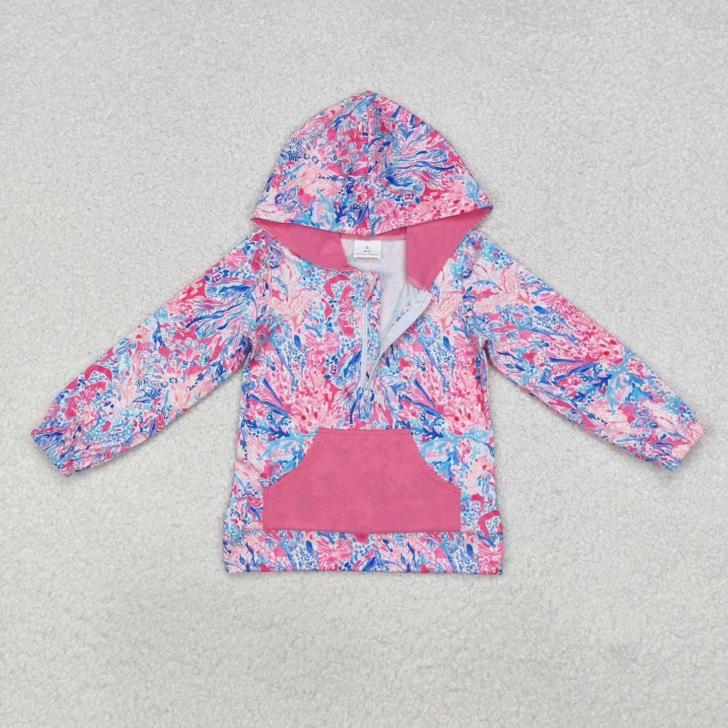 flower GT0745 long sleeve girl hoodie top coat pullover  202410 RTS