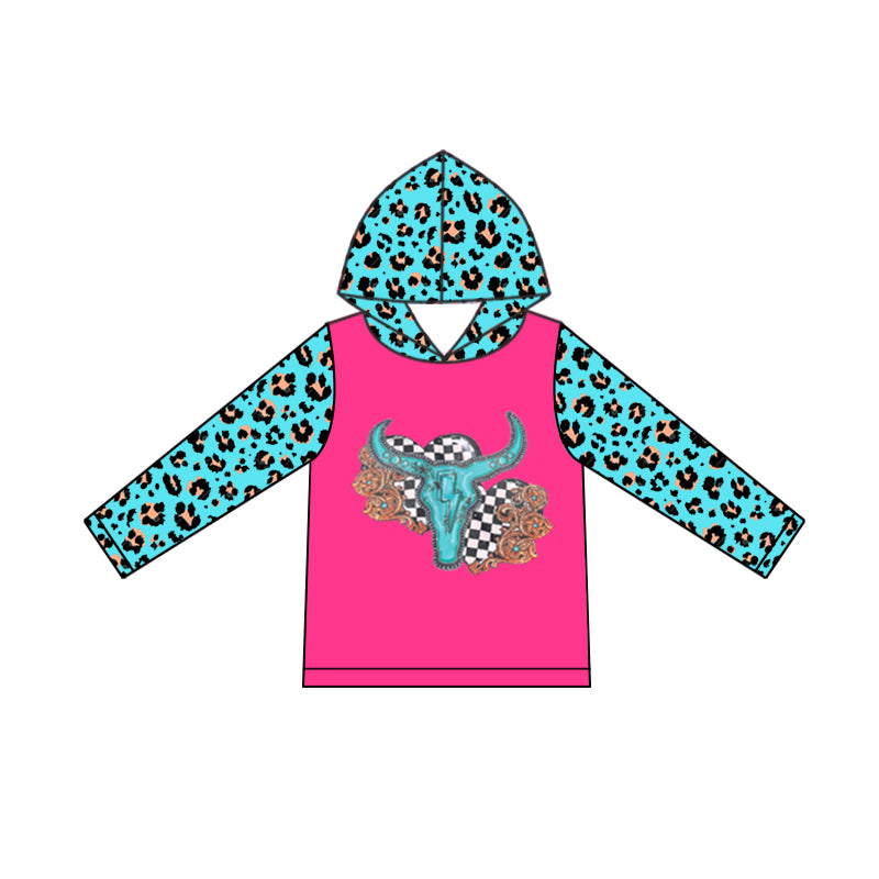 GT0776 long sleeve western cow girl hoodie top coat pullover  202409 preorder