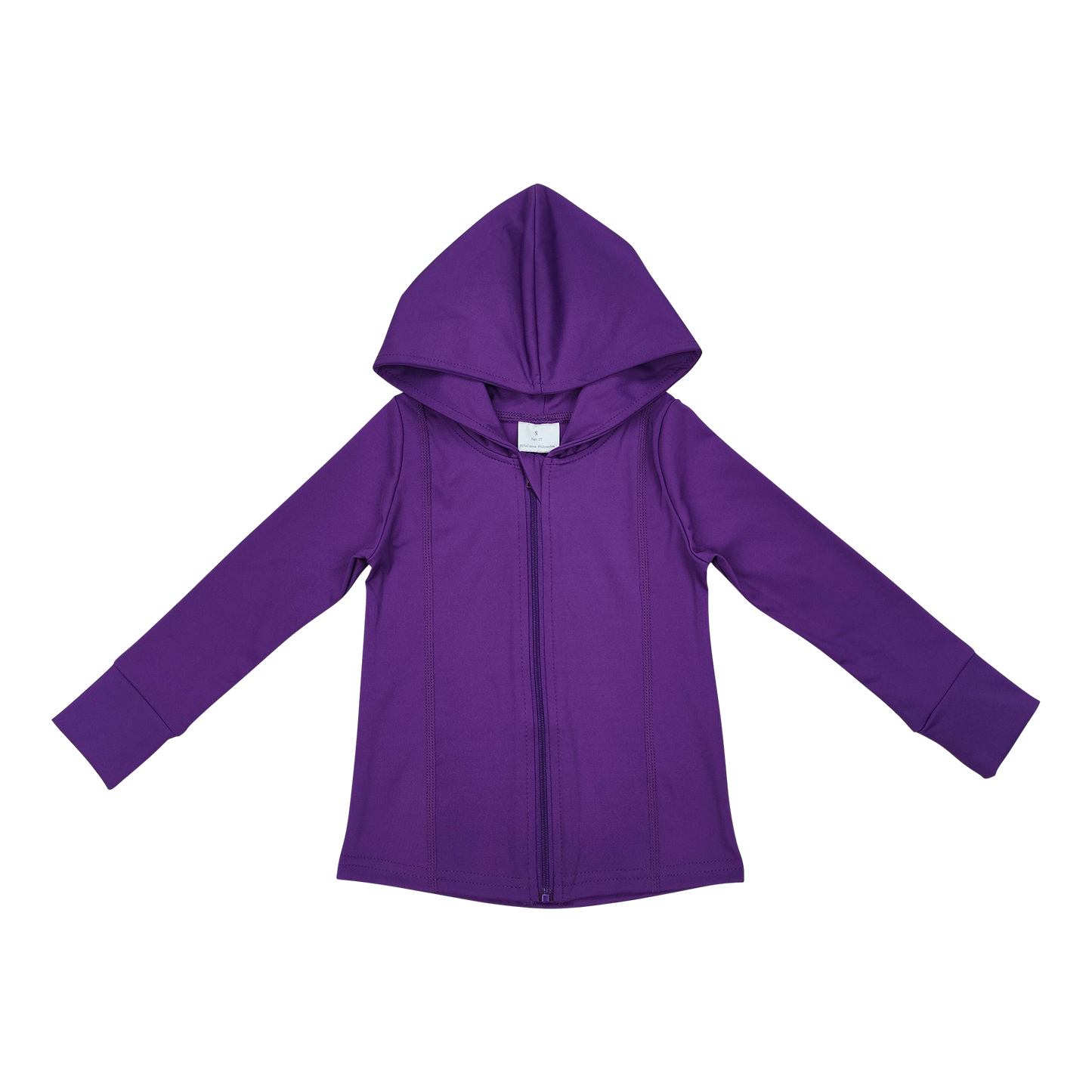 GT0807  yoga western purple zipper hoodie long sleeve  girl  top 202507 RTS