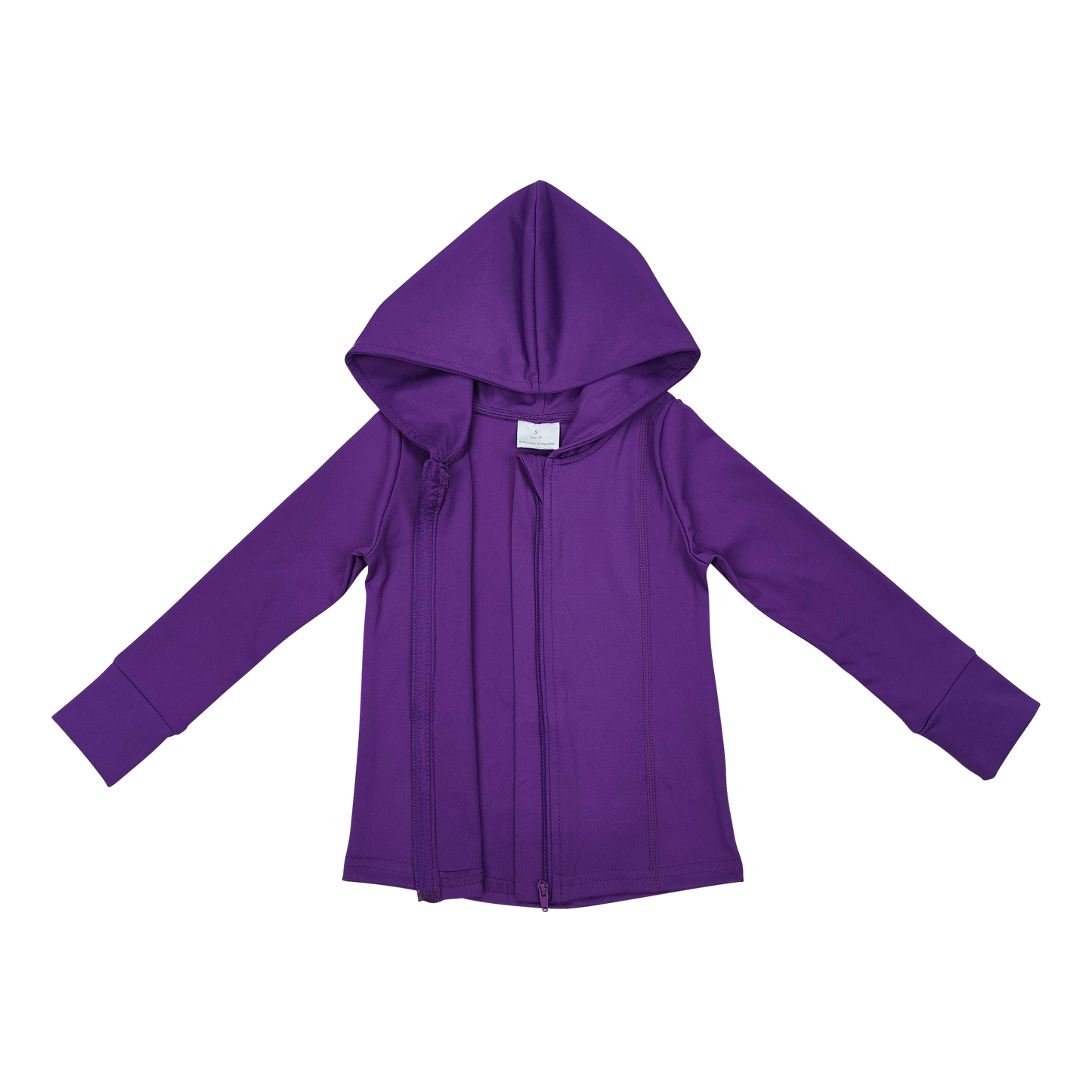 GT0807  yoga western purple zipper hoodie long sleeve  girl  top 202507 RTS