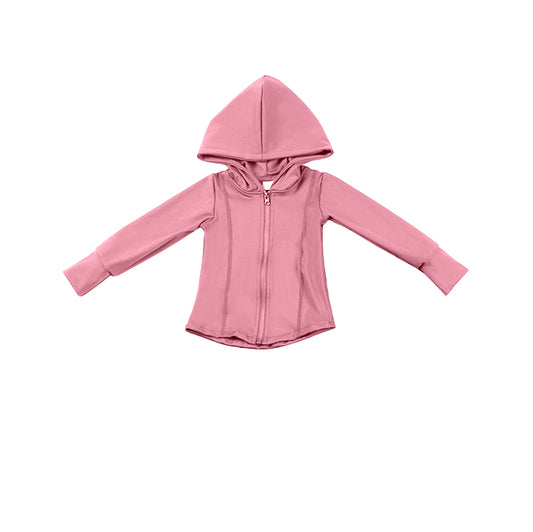 GT0808  yoga western pink zipper hoodie long sleeve  girl  top 202410 preorder