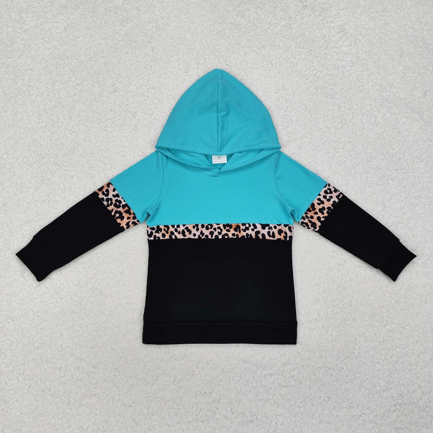 GT0846 hoodie zipper  leopard green girl top zipper shirt 202411