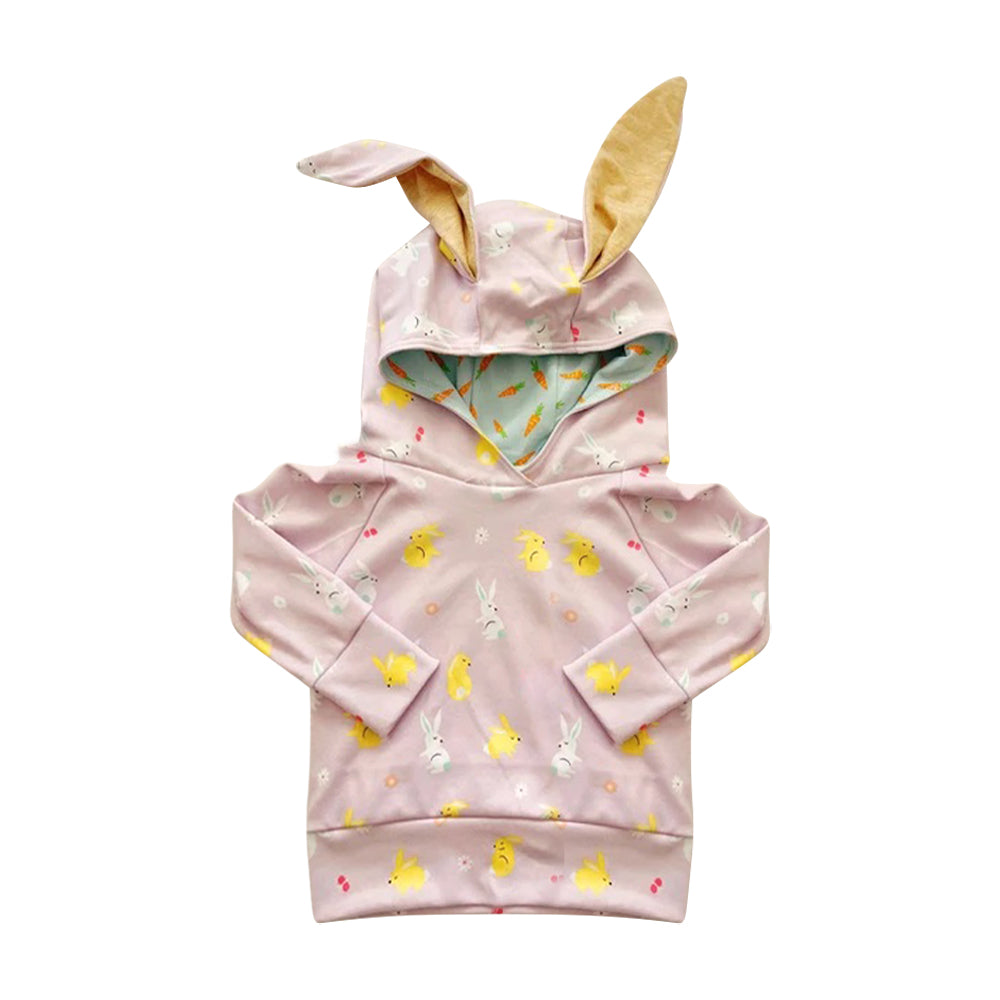 GT0921  Easter bunny long sleeve girl hoodie top  pullover 202412 preorder