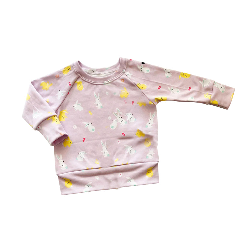 GT0922  Easter bunny long sleeve girl  top  pullover 202412 preorder