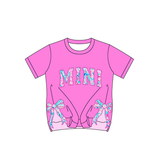 GT0923 mini hot pink top bow kids pullover 202412 preorder