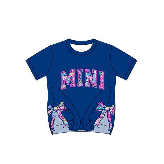 GT0924 mini blue top bow kids pullover 202412 preorder