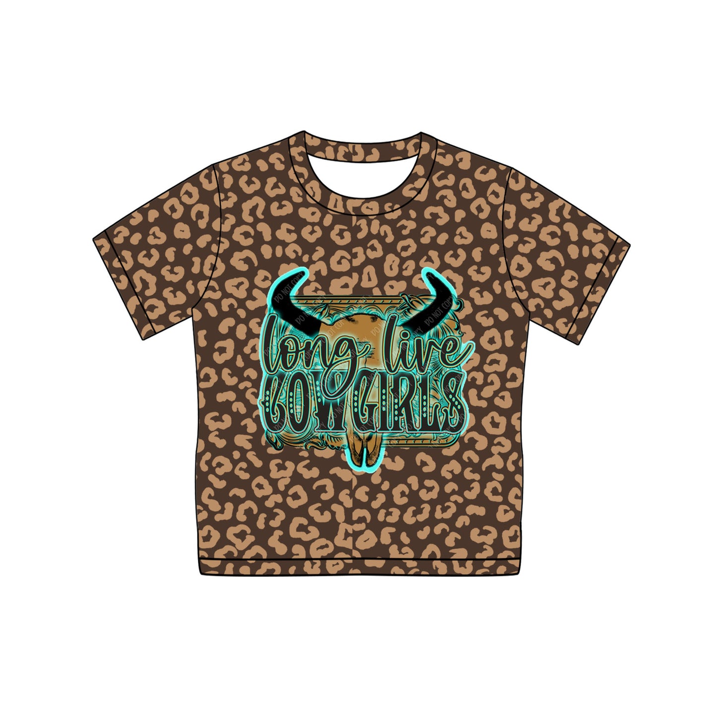 GT0933 cowgirl brown leopard top kids girl pullover 202412 preorder