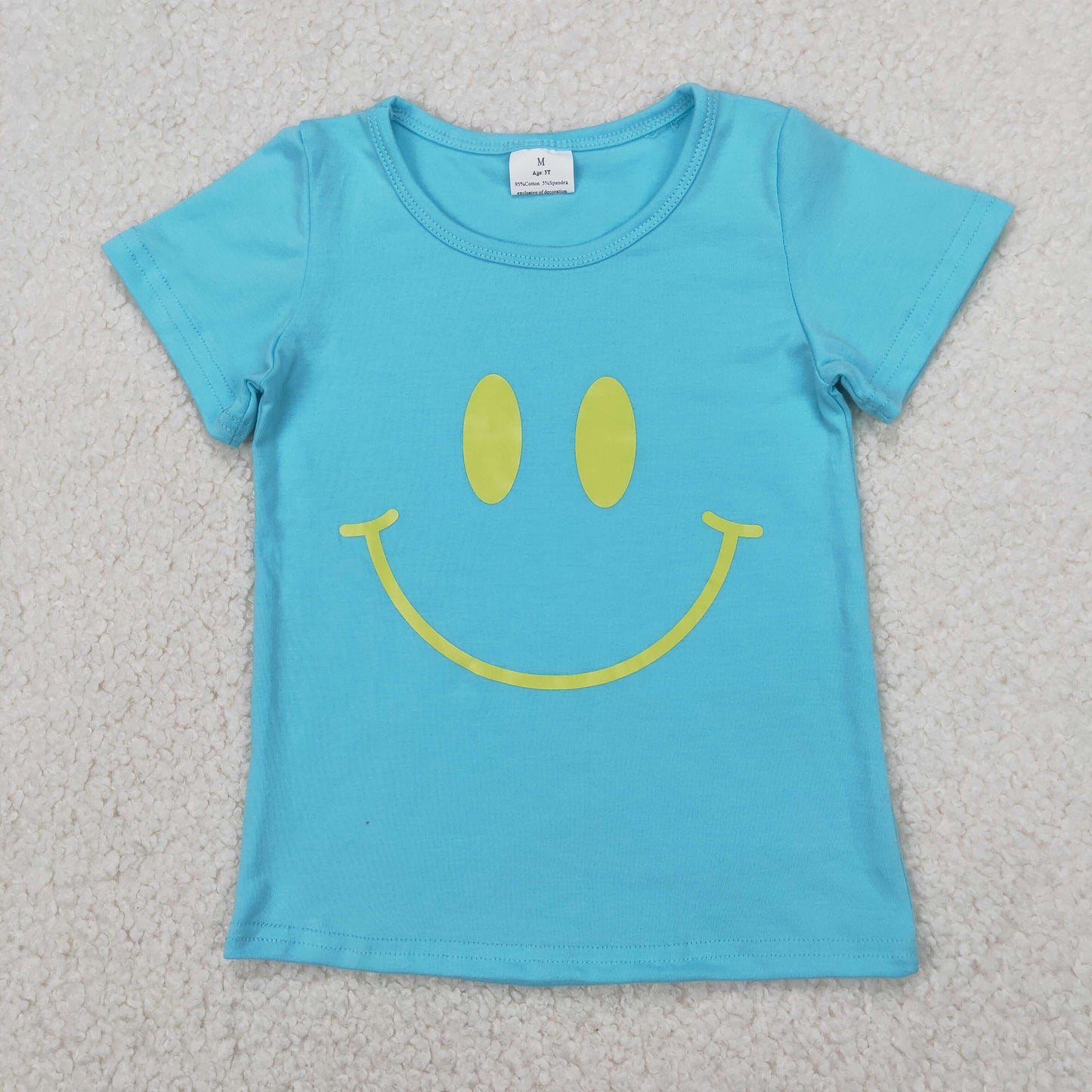 GT0960 vinly smile face top kids girl 202504 RTS
