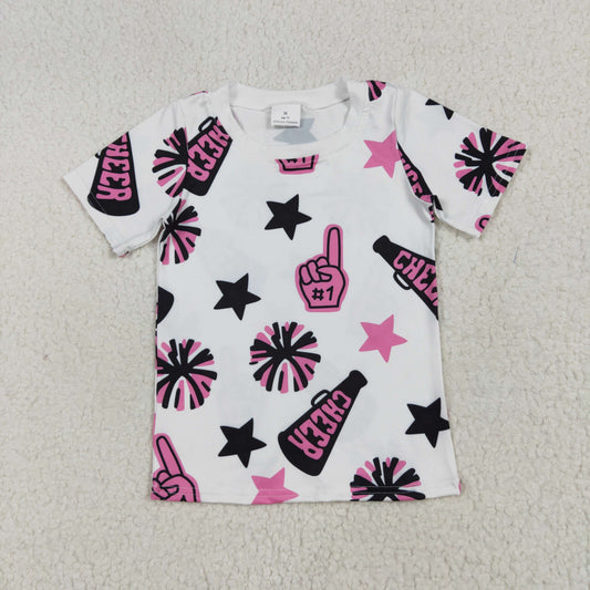 GT0994 pink cheer star top kids girl  202506 RTS
