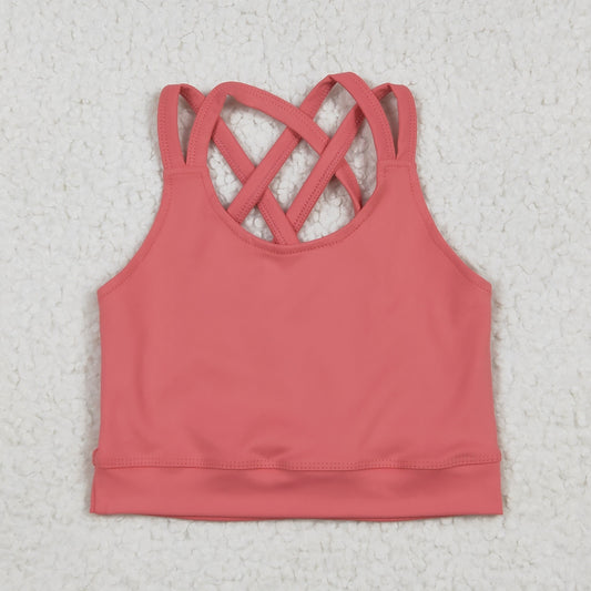 GT1004 yoga vest solid color girl top 202506 RTS