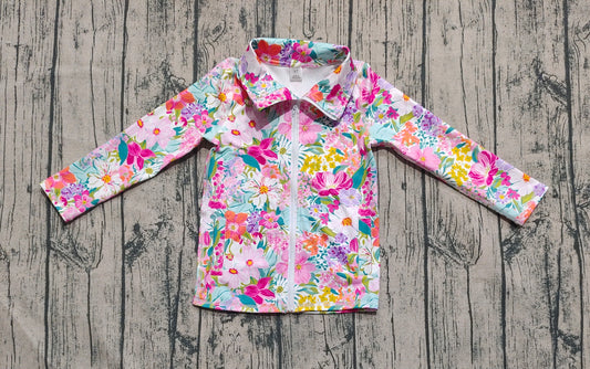 GT1061 YOGA flower girl summer zipper jacket top 202506 preorder