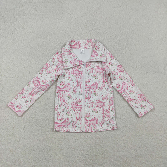 GT1082 YOGA BOW Flowers girl summer zipper jacket top 202510 RTS