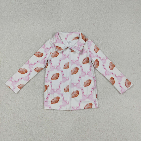 GT1088 YOGA BOW Football girl summer zipper jacket top 202508 RTS