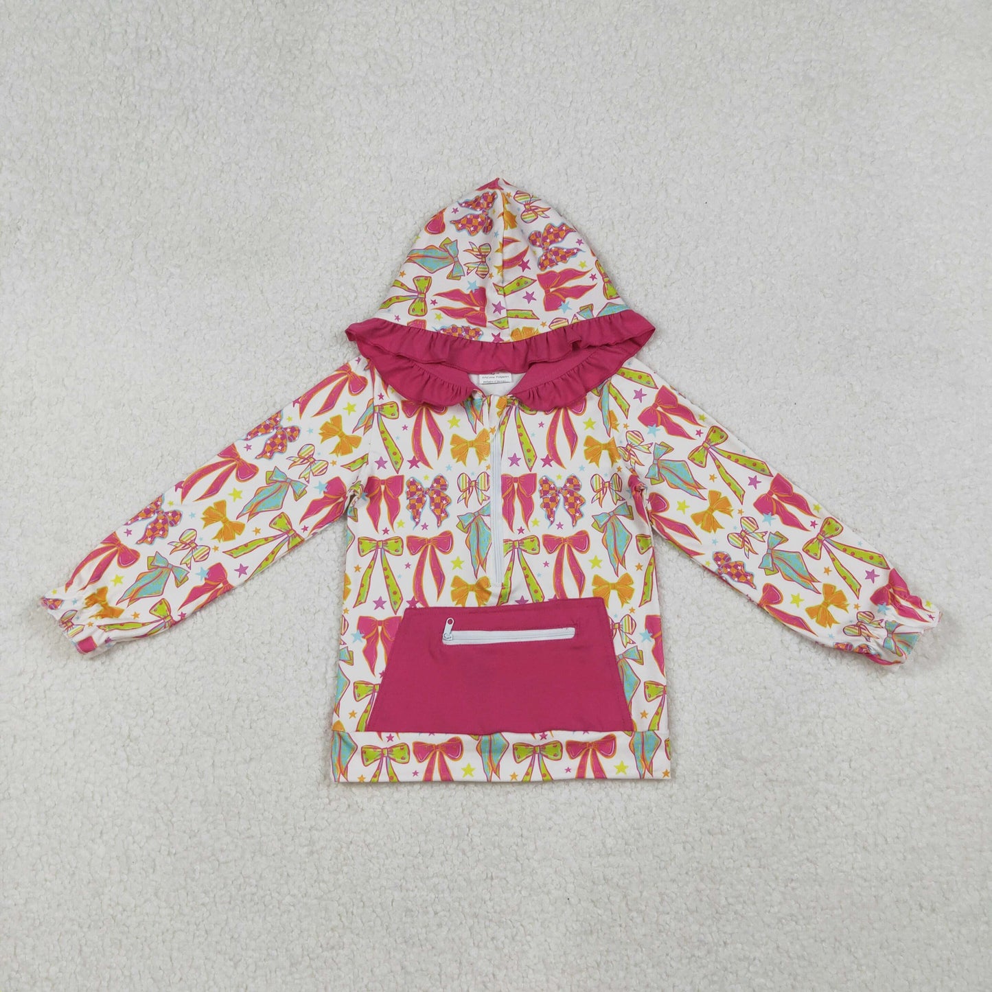 GT1121 BOW hoodie cow girl  top zipper shirt  202509 RTS