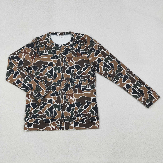 GT1122  camo adult long sleeve top mama  202509