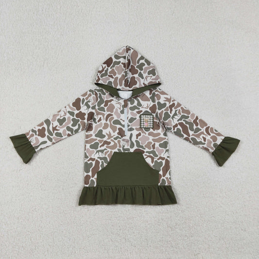 GT1136 embroidery hoodie camo  boy top coat pullover  202512 RTS