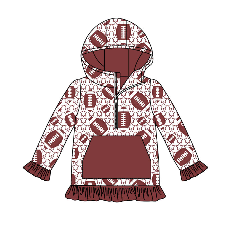 GT1138 western football long sleeve girl hoodie top coat camo pullover 202507  preorder