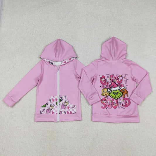 GT1142 Hoodie long sleeve grinch Christmas girl top coat  pullover 202510 RTS