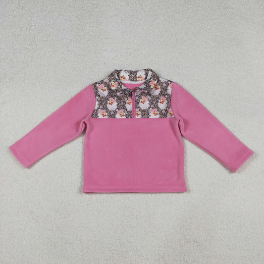 GT1151 Christmas pink bow western boy top coat pullover 202509 RTS