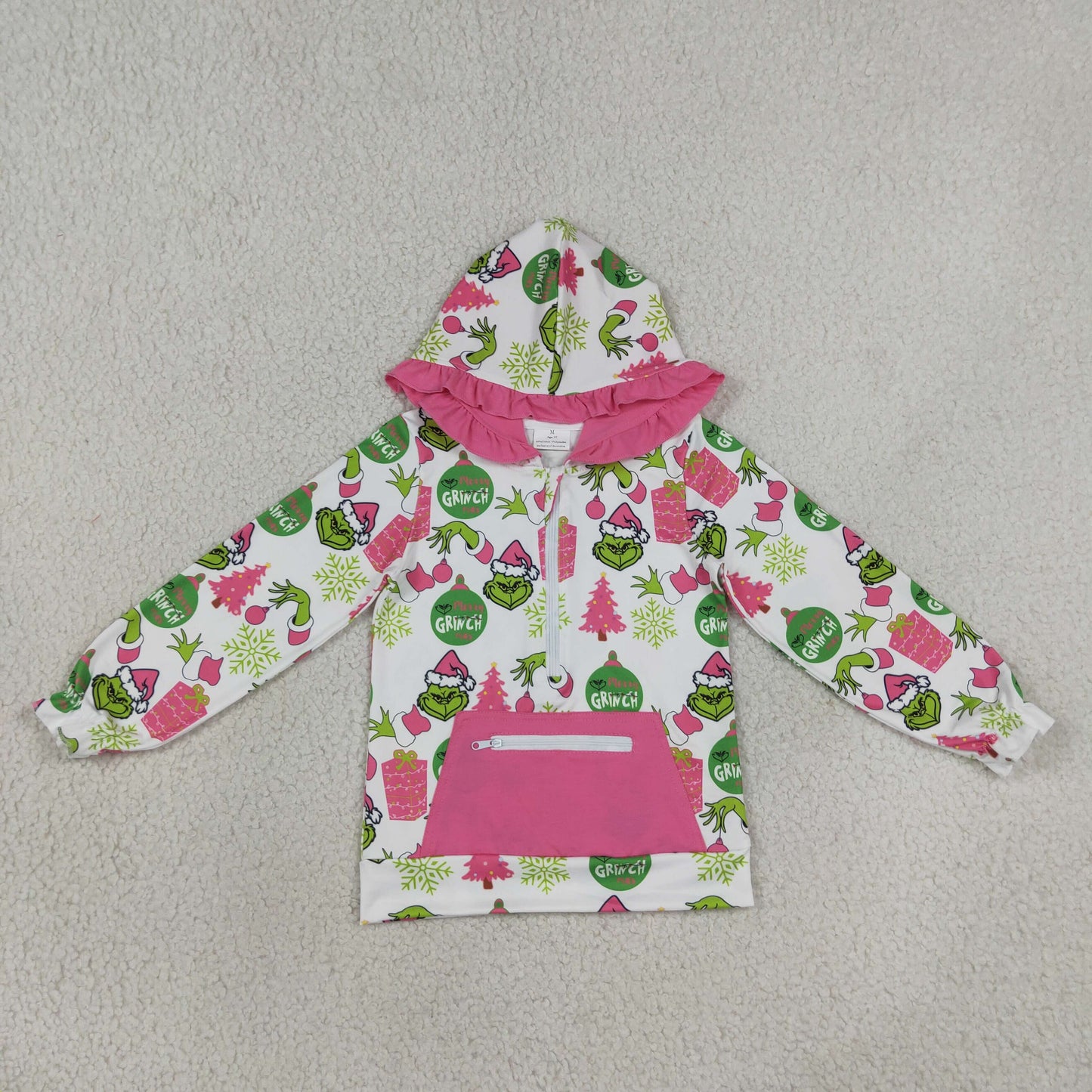 GT1164 hoodie Grinch girl  top zipper shirt  202508