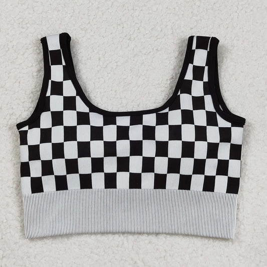 GT1189 pink  adult Checkerboard pink top  women 202509 sibling  RTS Free shipping order $100+（副本）