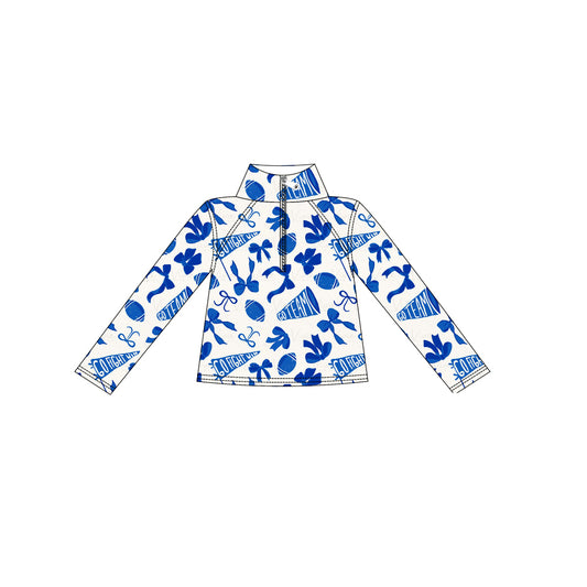 GT1195 YOGA bow cheer girl zipper jacket top 202509 preorder
