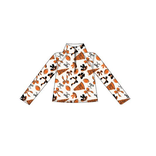 GT1197 YOGA bow cheer girl zipper jacket top 202509 preorder