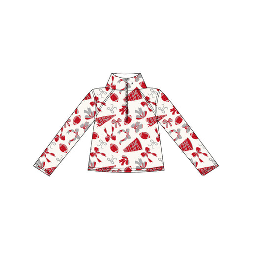 GT1198 YOGA bow cheer girl zipper jacket top 202509 preorder