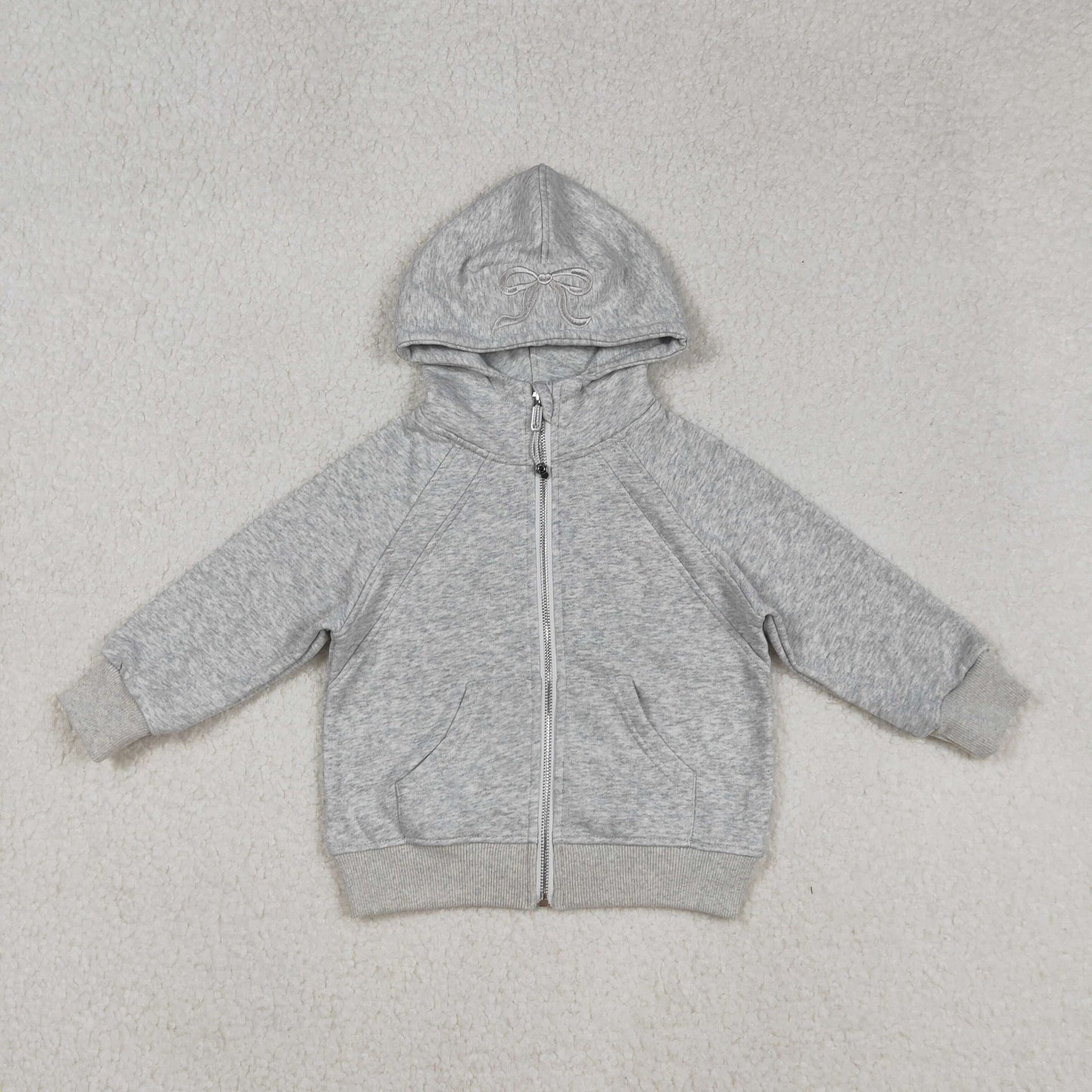GT1204 winter fall hoodie Christmas BOW Embroidery girl top zipper coat 202509 RTS