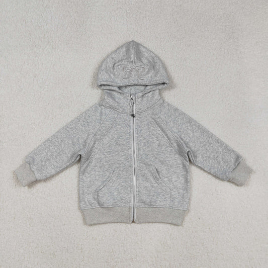 GT1204 winter fall hoodie Christmas BOW Embroidery girl top zipper coat 202509 RTS