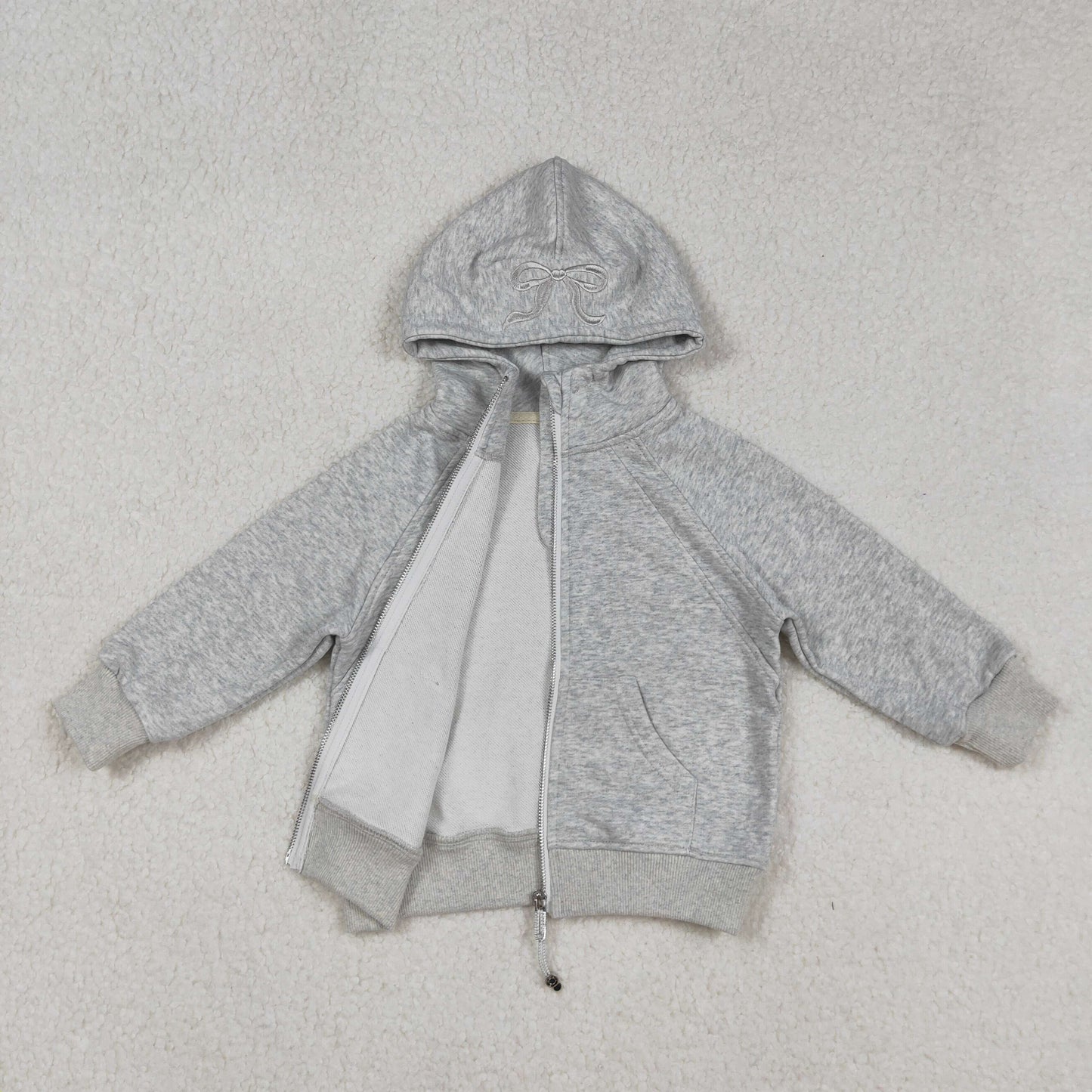 GT1204 winter fall hoodie Christmas BOW Embroidery girl top zipper coat 202509 RTS