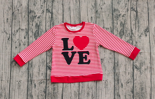 GT1235-XS-3XL love girl  boy red LOVE top coat pullover  202509 preorder