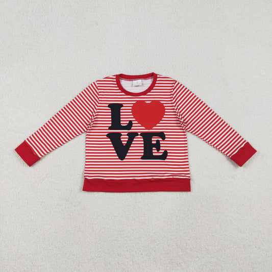 GT1235-XS-3XL love girl  boy red LOVE top coat pullover  202510 RTS
