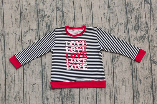 GT1237-XS-3XL boy red LOVE top coat pullover  202509 preorder
