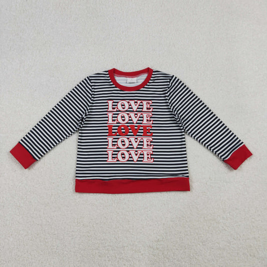 GT1237-XS-3XL boy red LOVE top coat pullover  202510 RTS
