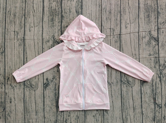 GT1246 ruffle hoodie pink girl top coat pullover  202511  preorder