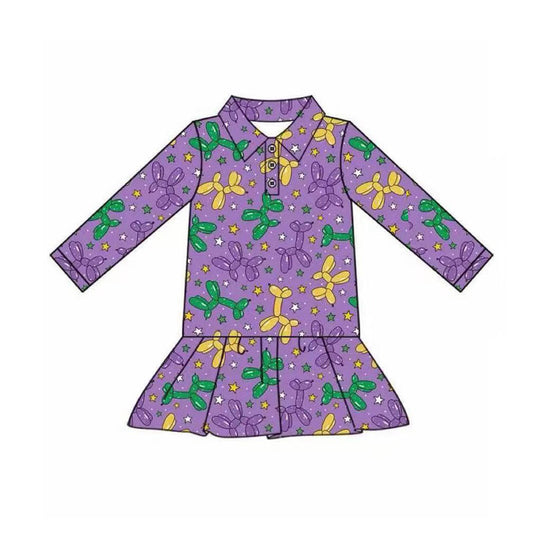 GT1260  Mardi Gras girl top coat pullover  202509 preorder