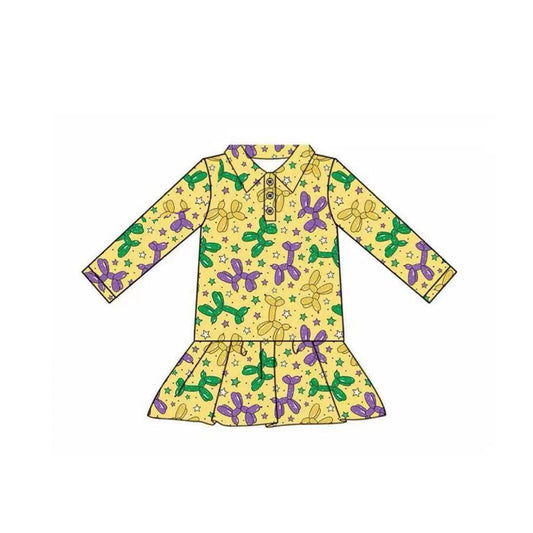 GT1261  Mardi Gras girl top coat pullover  202509 preorder